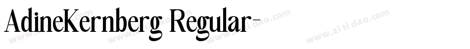 AdineKernberg Regular字体转换